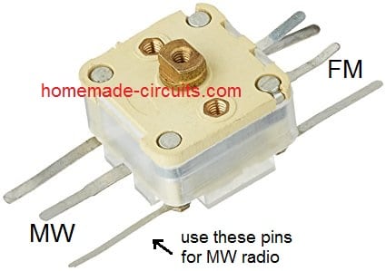MW无线电群电容器可变电容器