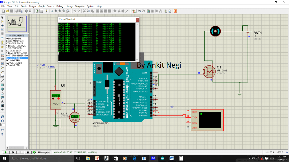 Arduino风扇控制模拟