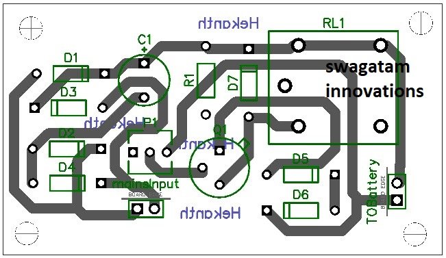 单晶体管电池充电器PCB布局