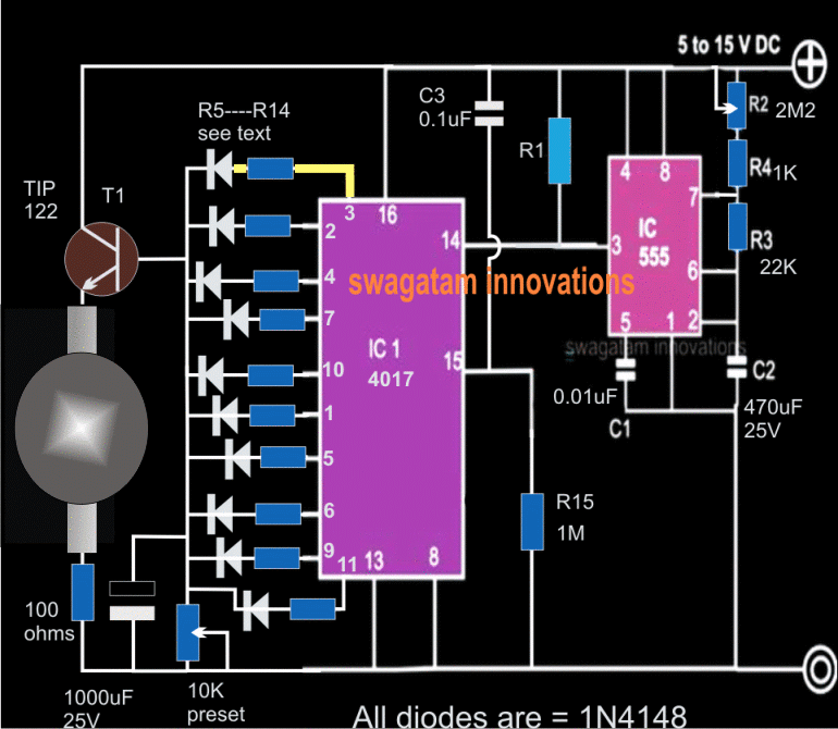 Rotating Beacon LED Simulator Circuit Homemade Circuit Projects 188博金宝